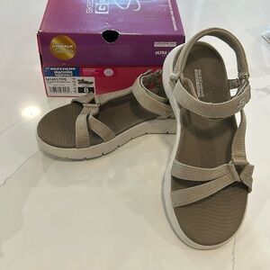 Two pairs of Skechers Go Walk sandals, women’s size 8